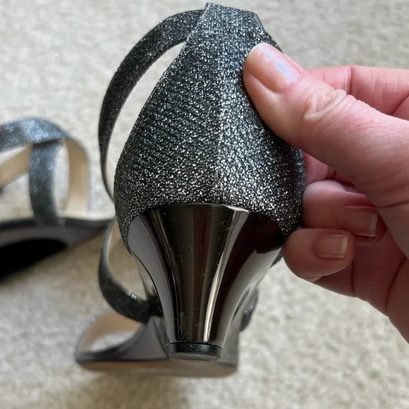 Jimmy Choo Ciara Sandal in Glitter Anthracite - Picture 3 of 7